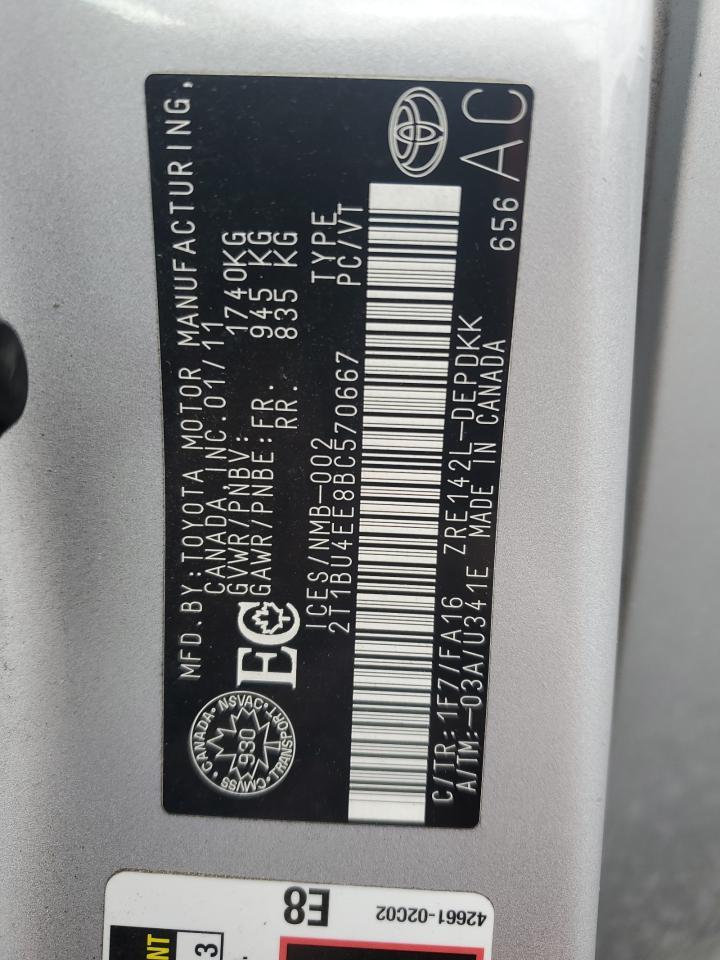 2011 TOYOTA COROLLA