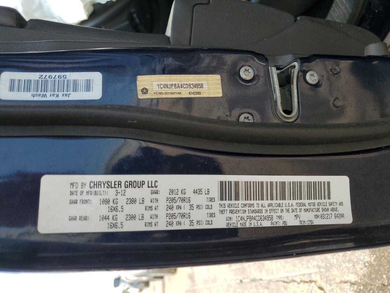 2012 JEEP PATRIOT