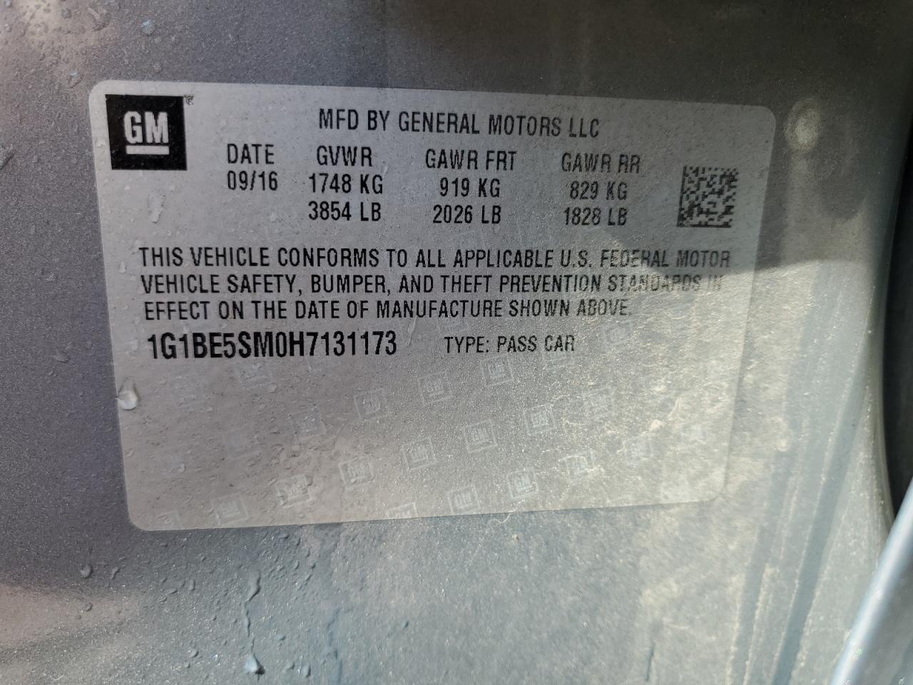 2017 CHEVROLET CRUZE