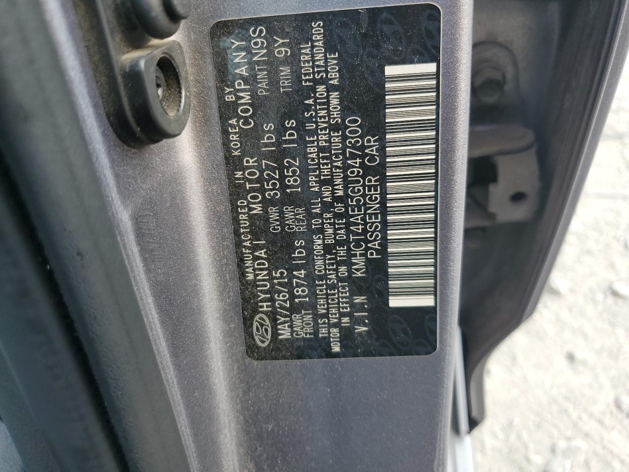 2016 HYUNDAI ACCENT