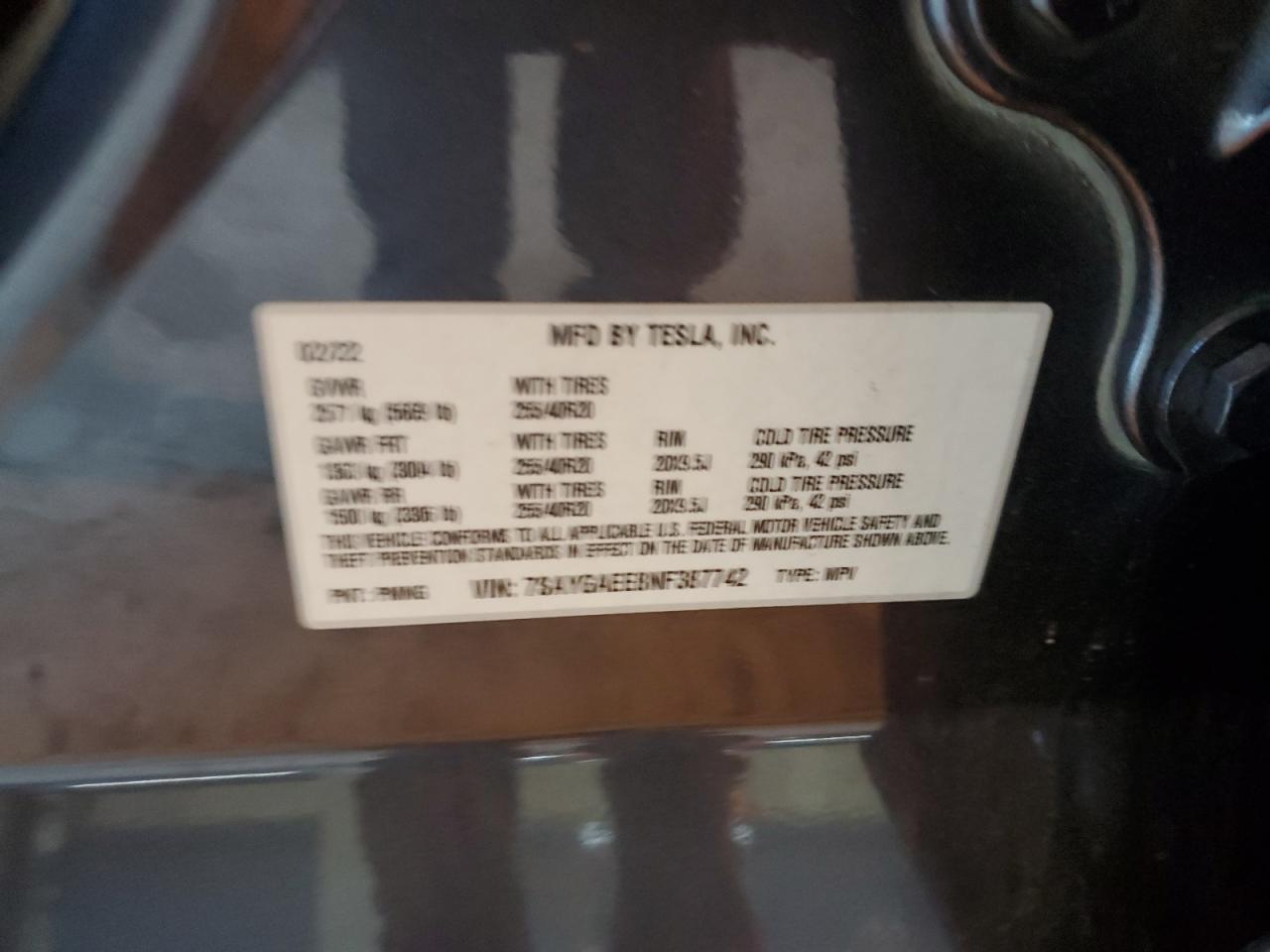2022 TESLA MODEL Y