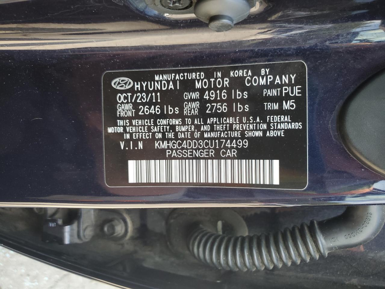 2012 HYUNDAI GENESIS