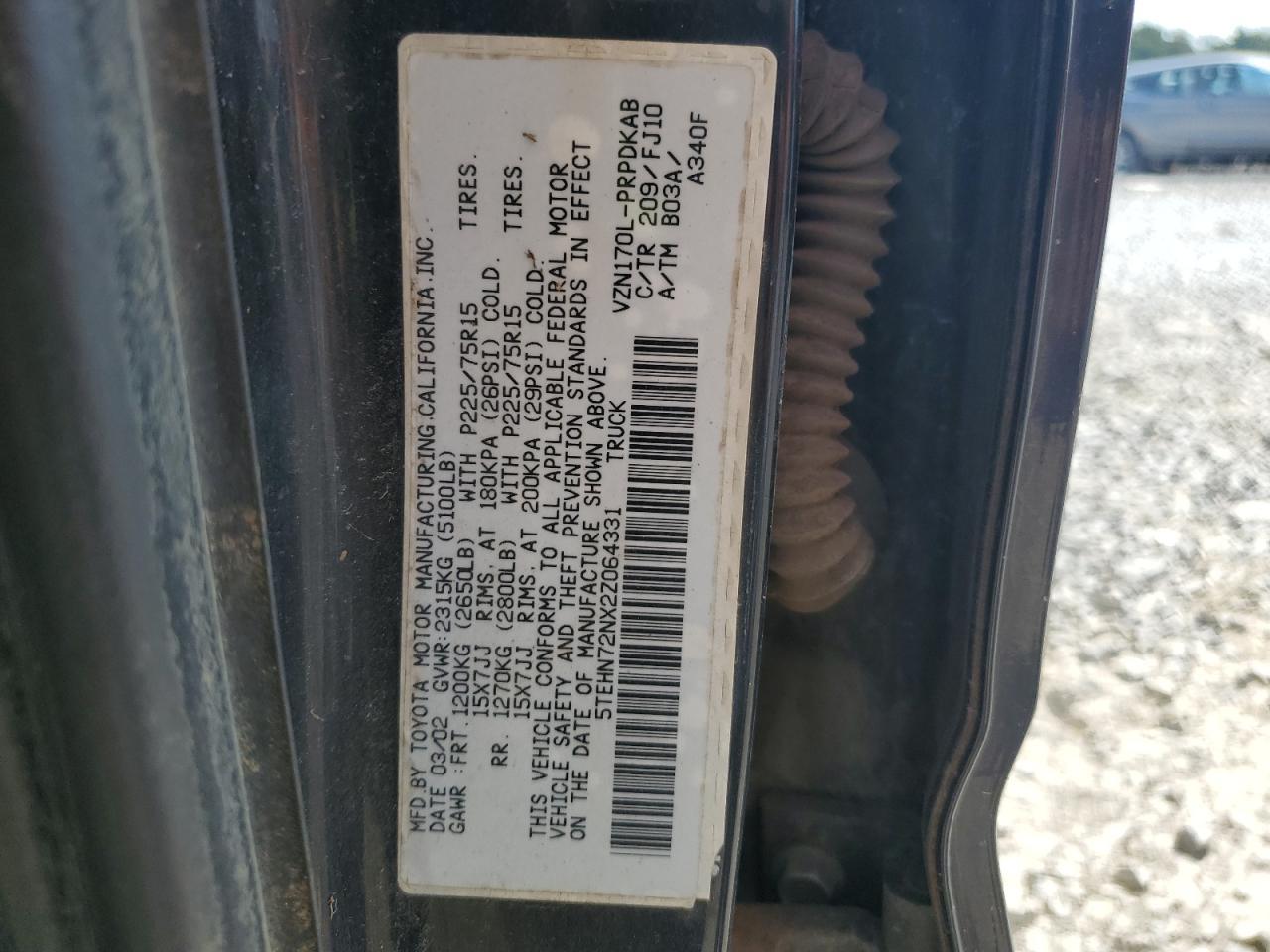 2002 TOYOTA TACOMA