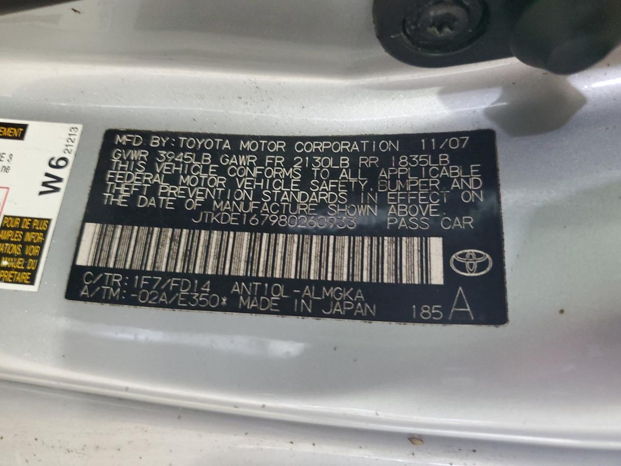 2008 TOYOTA SCION