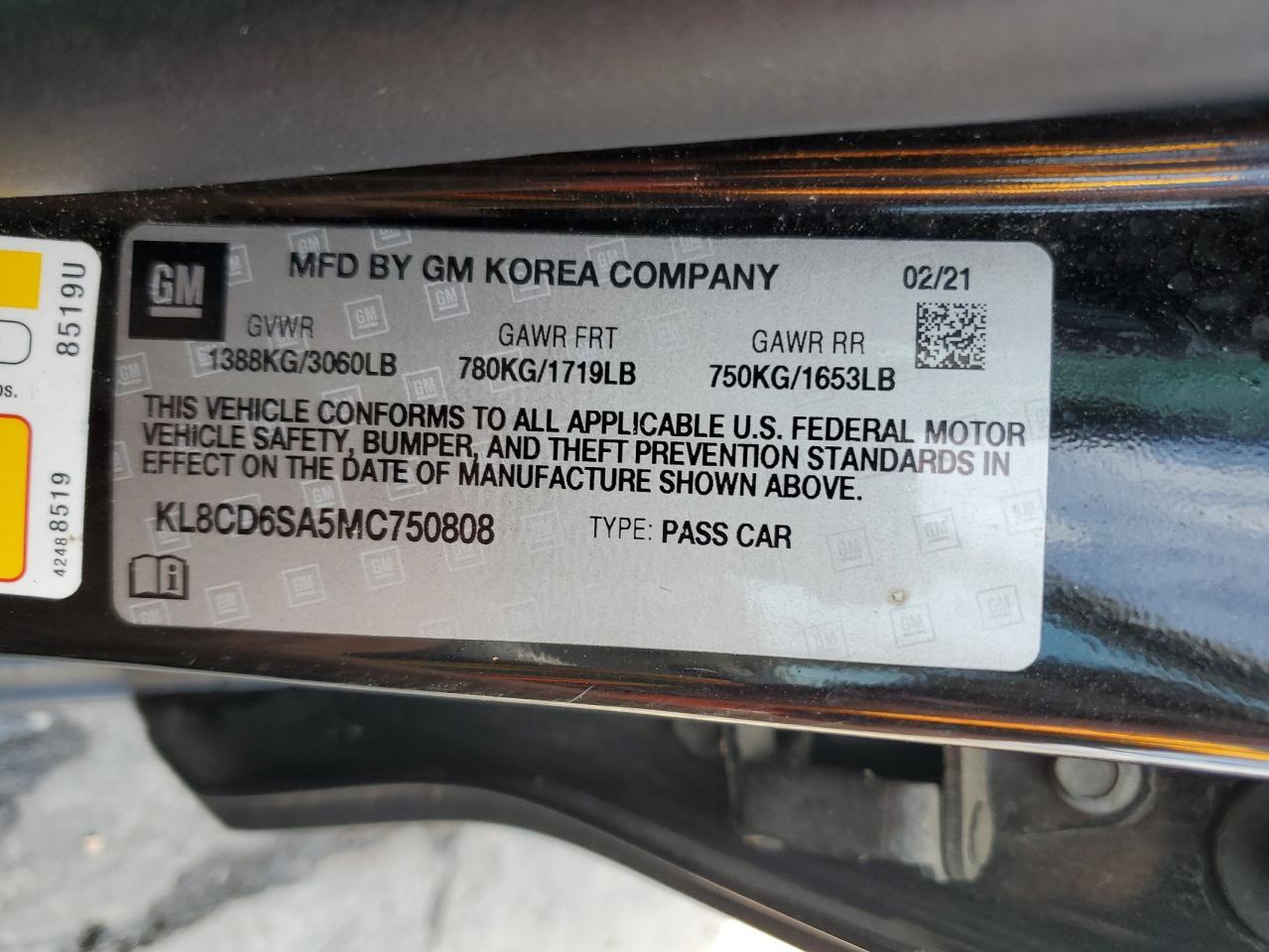 2021 CHEVROLET Spark