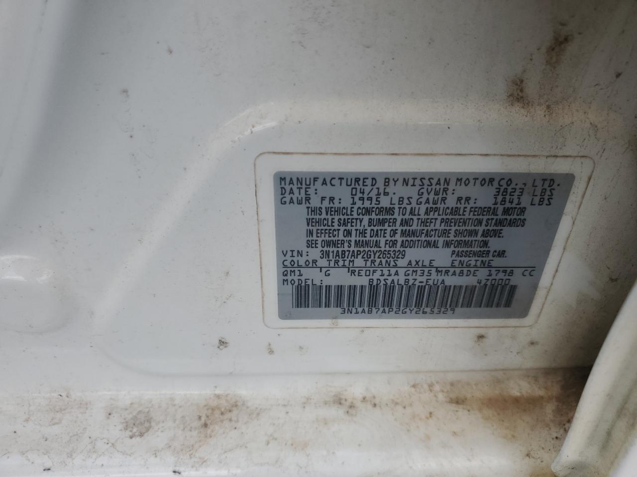 2016 NISSAN SENTRA
