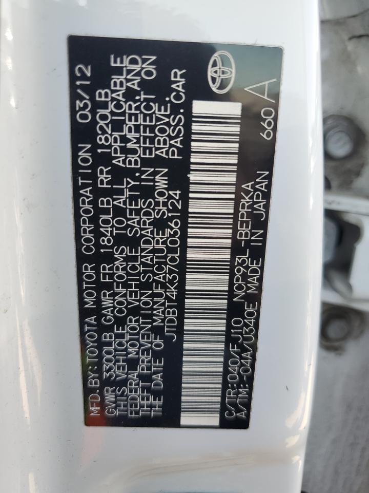 2012 TOYOTA YARIS