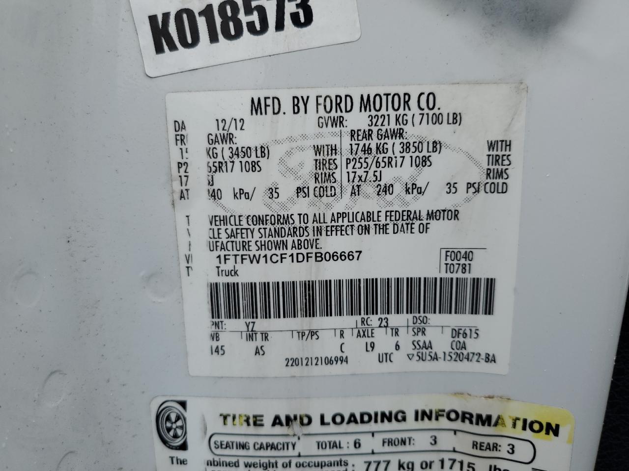 2013 FORD F-150