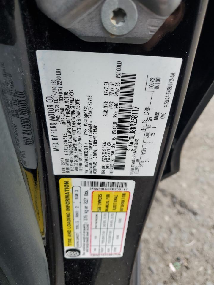 2019 FORD FUSION