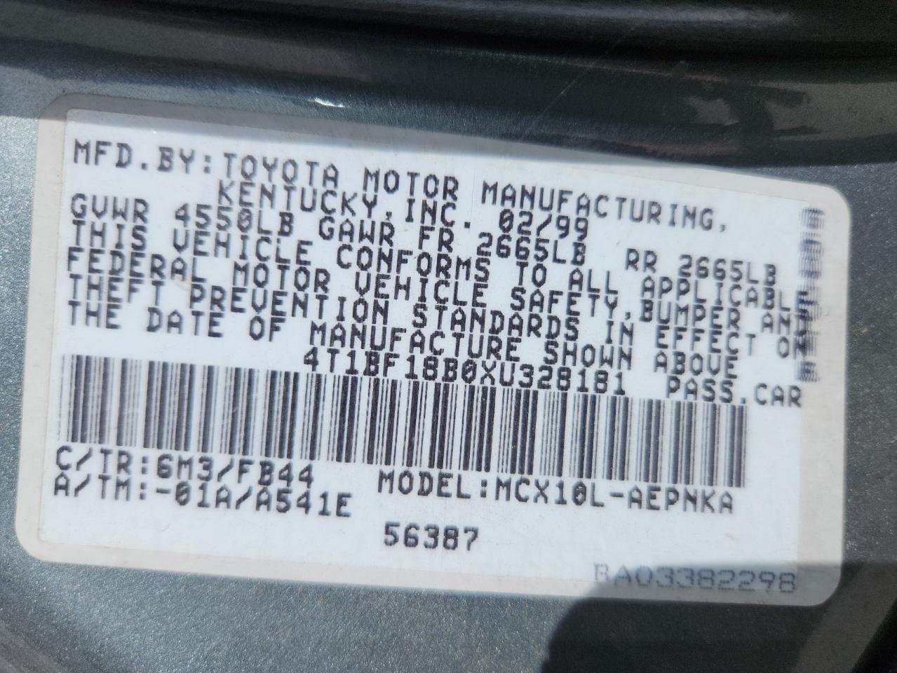 1999 TOYOTA Avalon