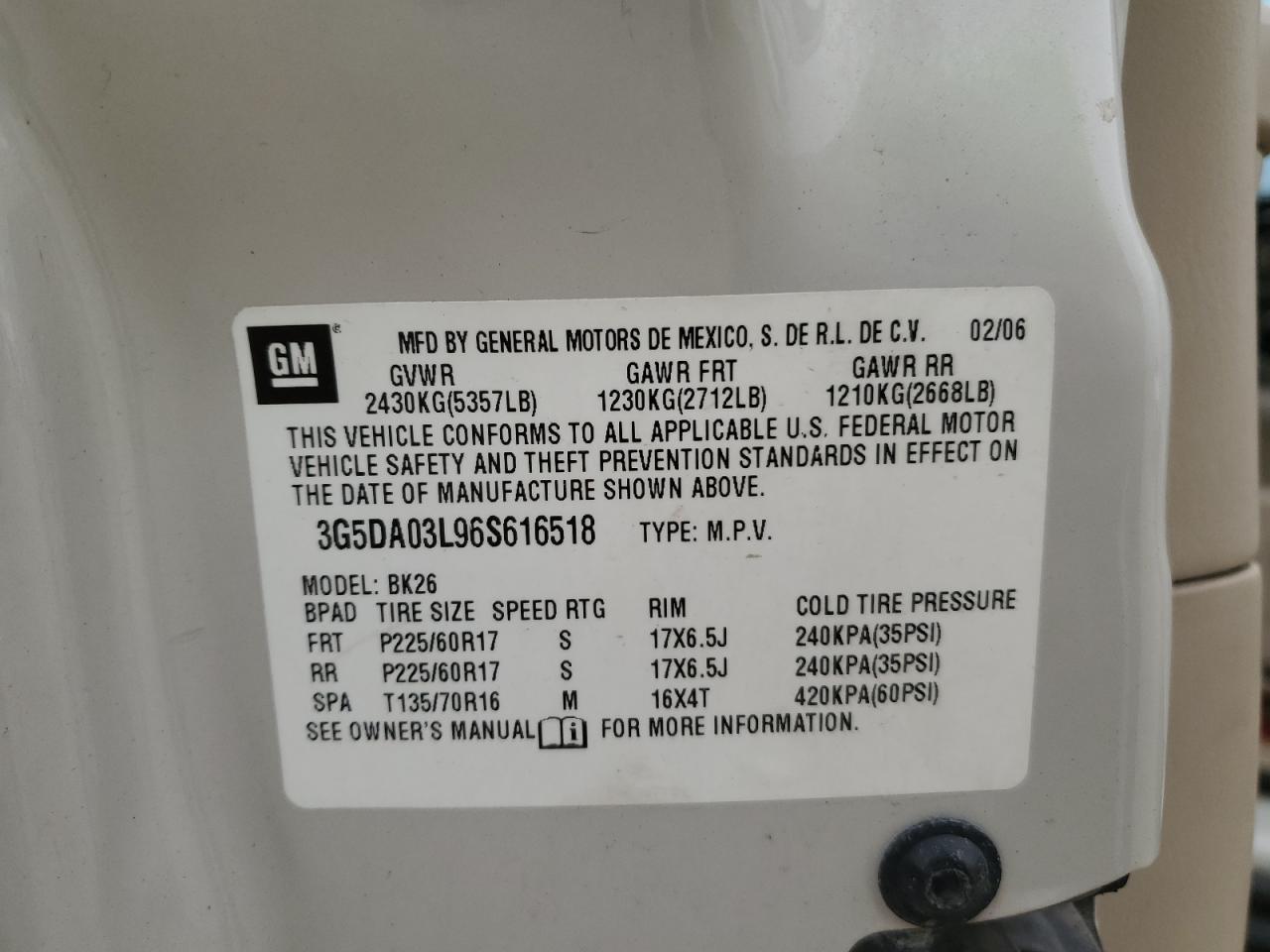 2006 BUICK Rendezvous
