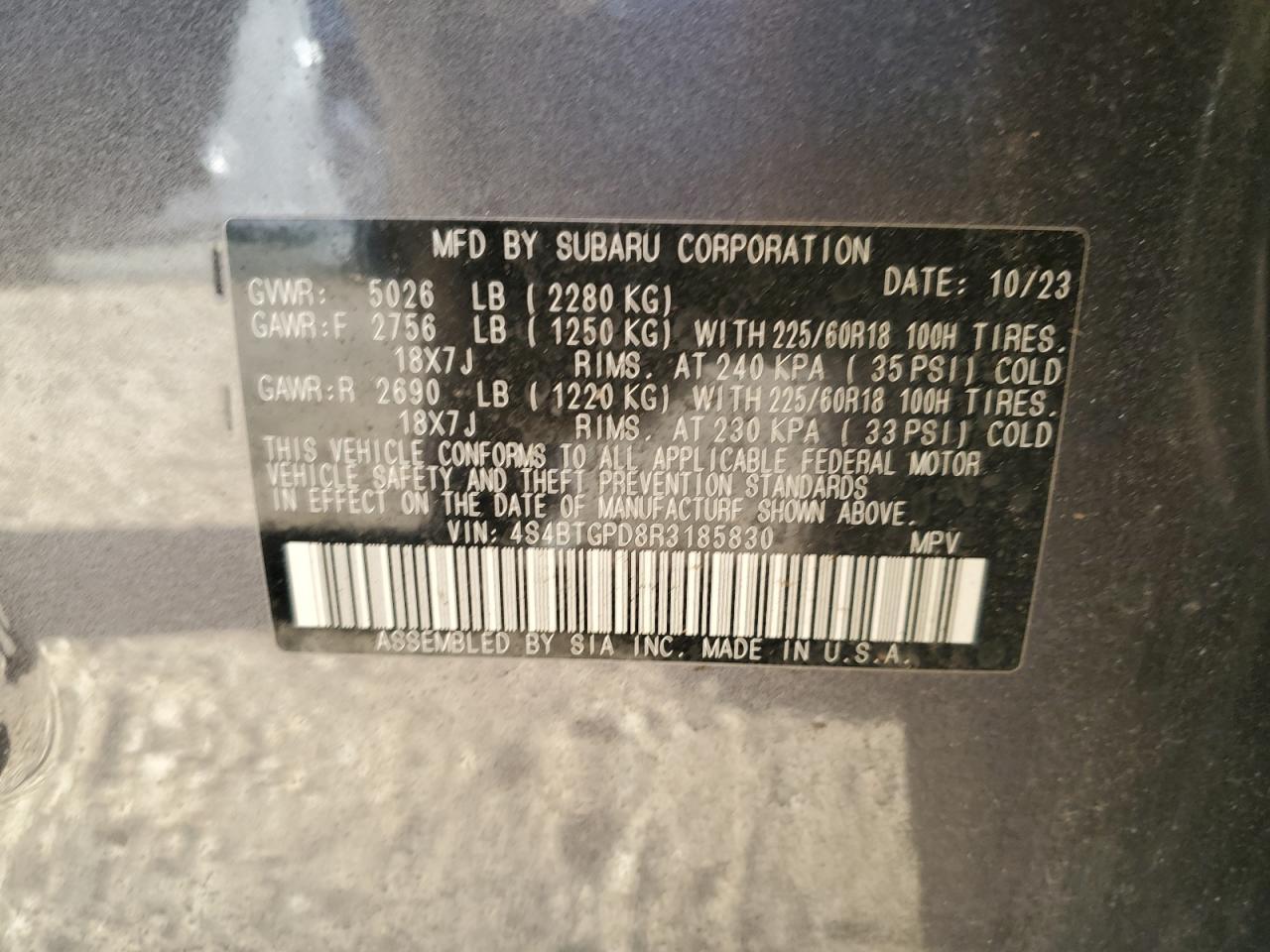 2024 SUBARU Outback