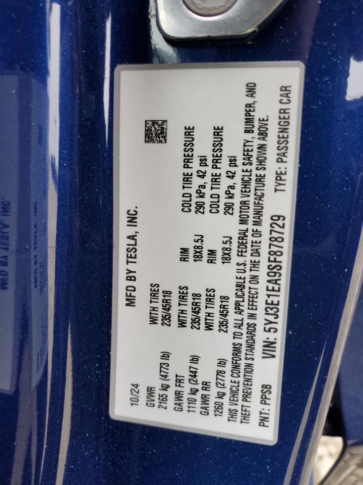 2025 TESLA MODEL 3