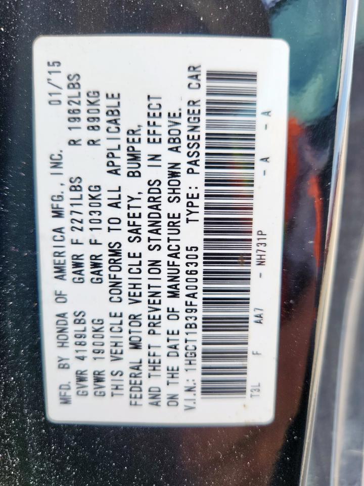 2015 HONDA ACCORD