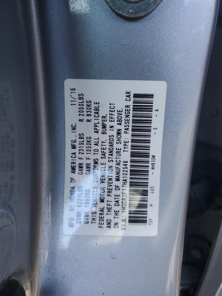 2017 HONDA ACCORD