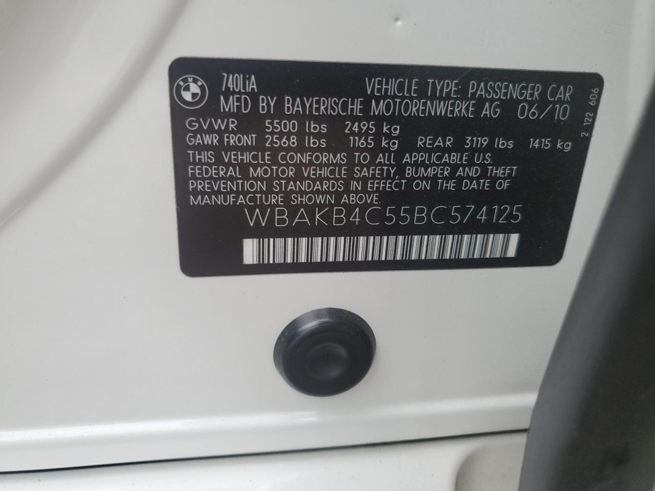 2011 BMW 7 series