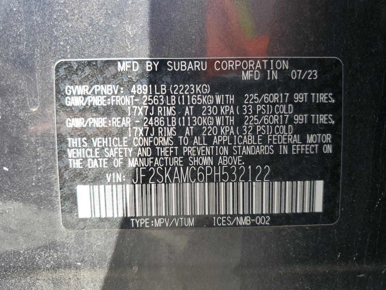 2023 SUBARU FORESTER