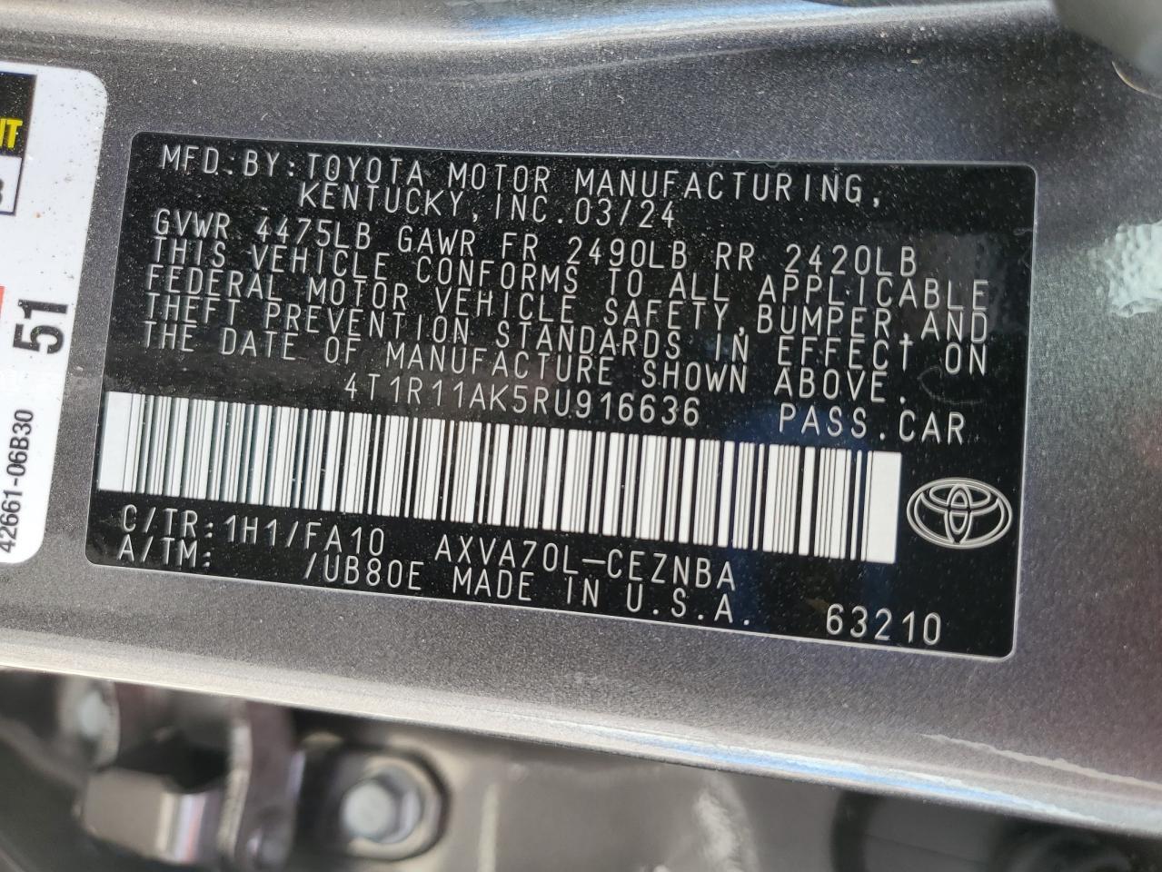 2024 TOYOTA CAMRY