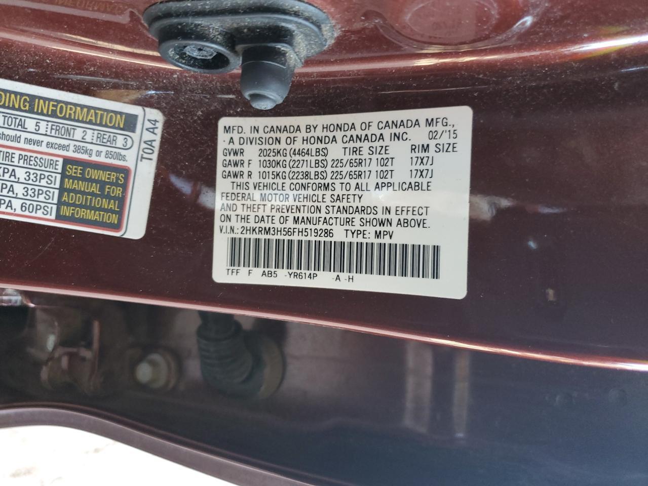 2015 HONDA CR-V