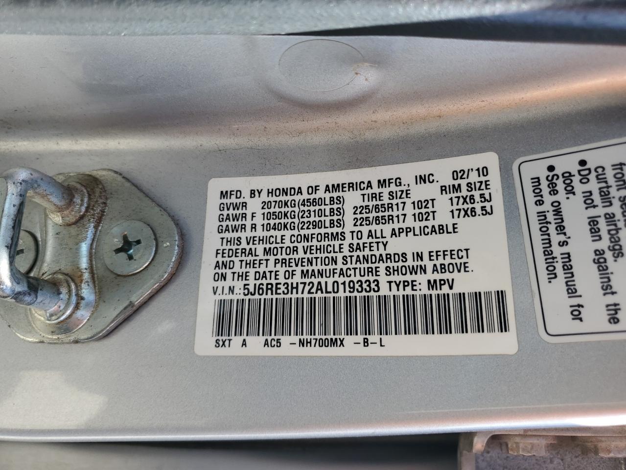 2010 HONDA CR-V