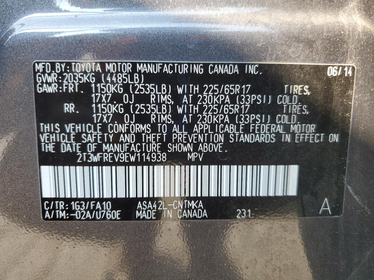 2014 TOYOTA RAV4