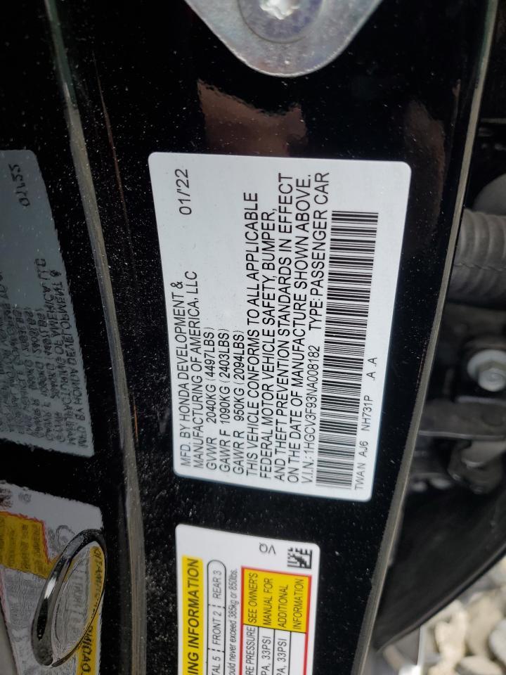 2022 HONDA ACCORD