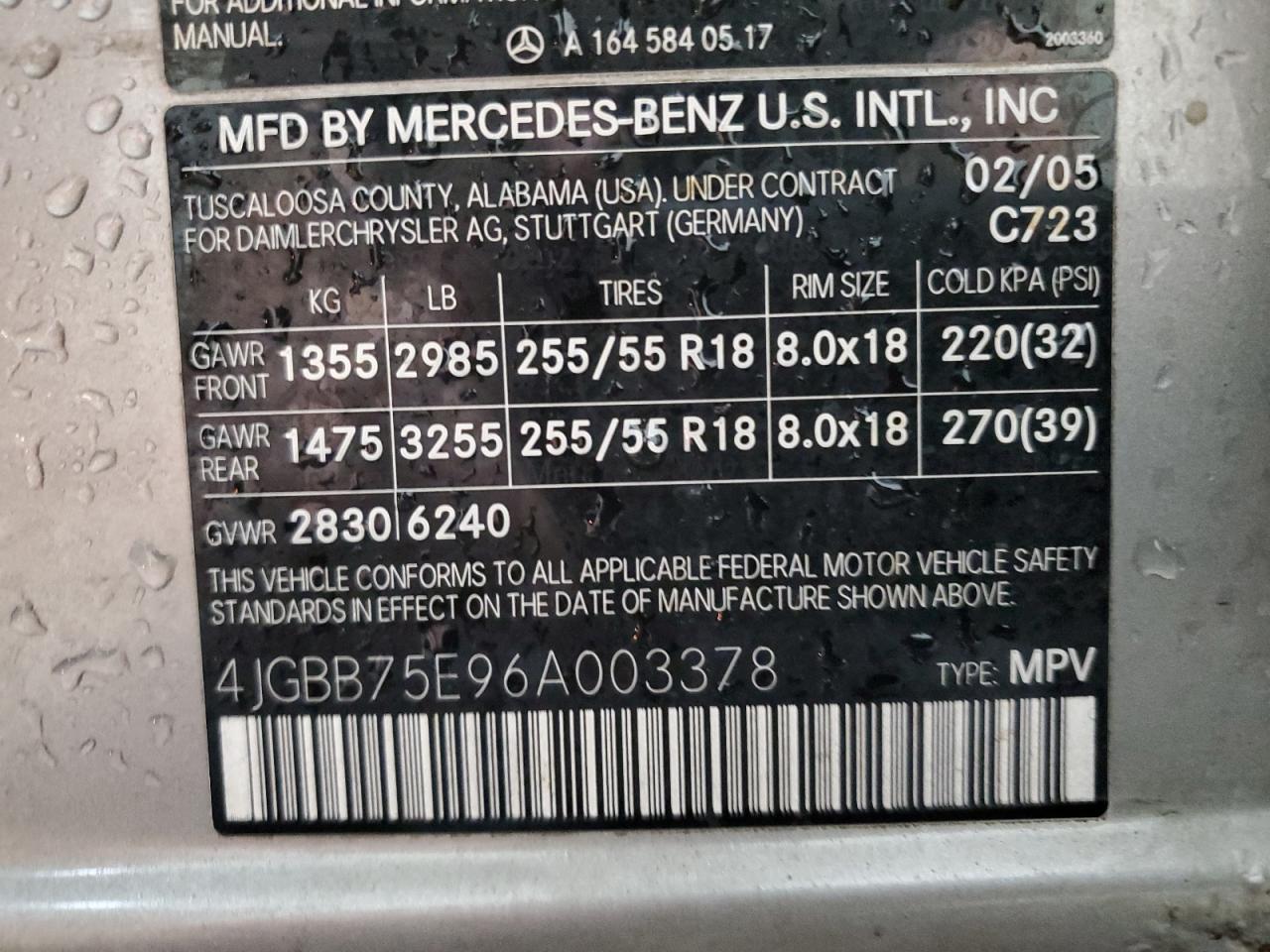 2006 MERCEDES-BENZ ML-Class