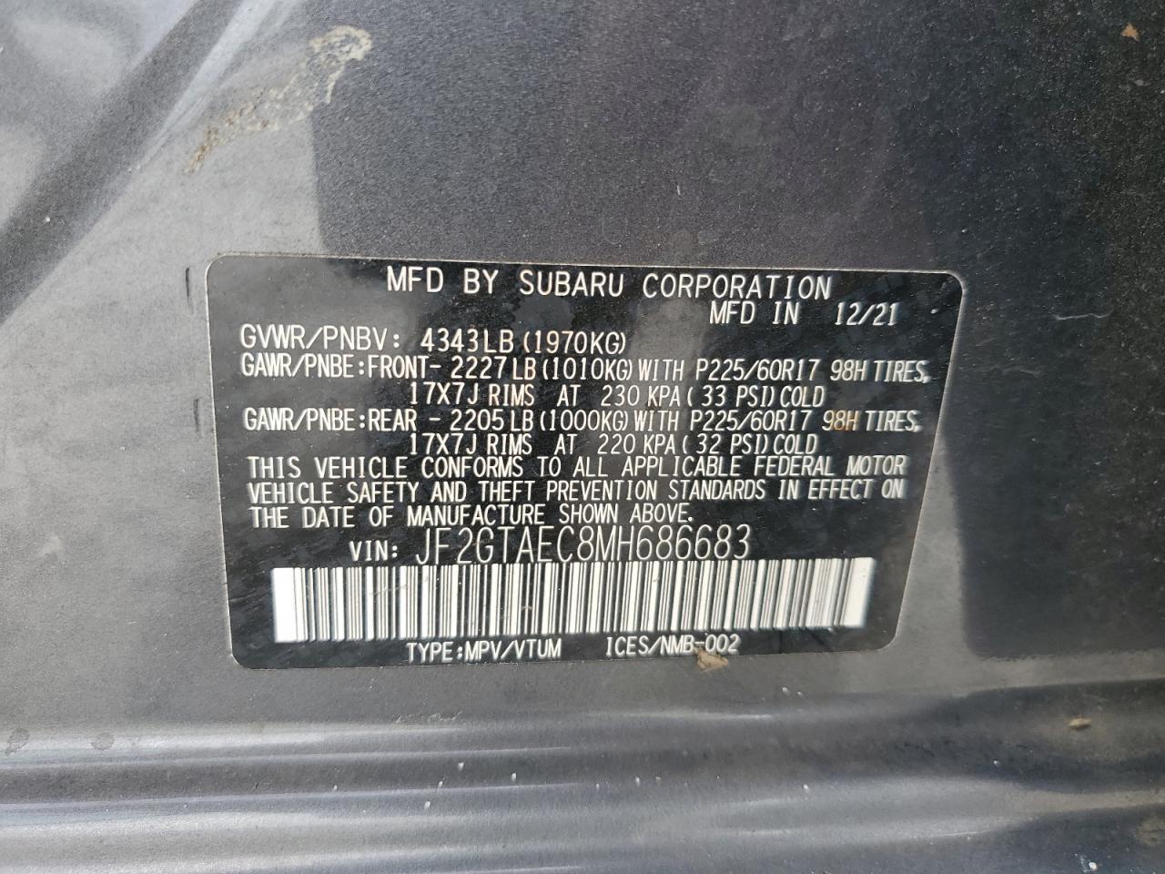 2021 SUBARU Crosstrek