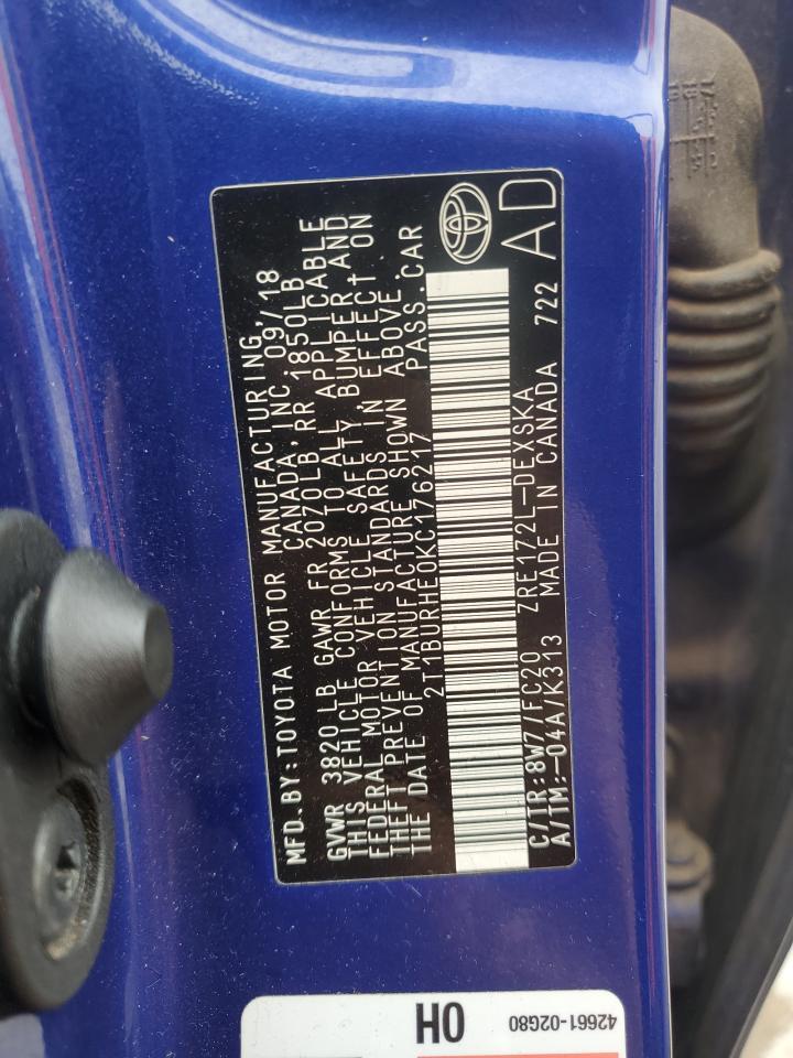 2019 TOYOTA COROLLA