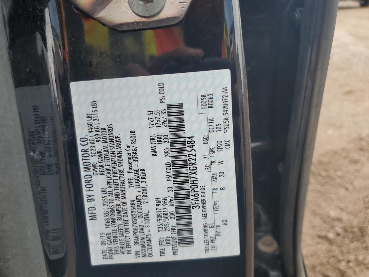 2016 FORD FUSION