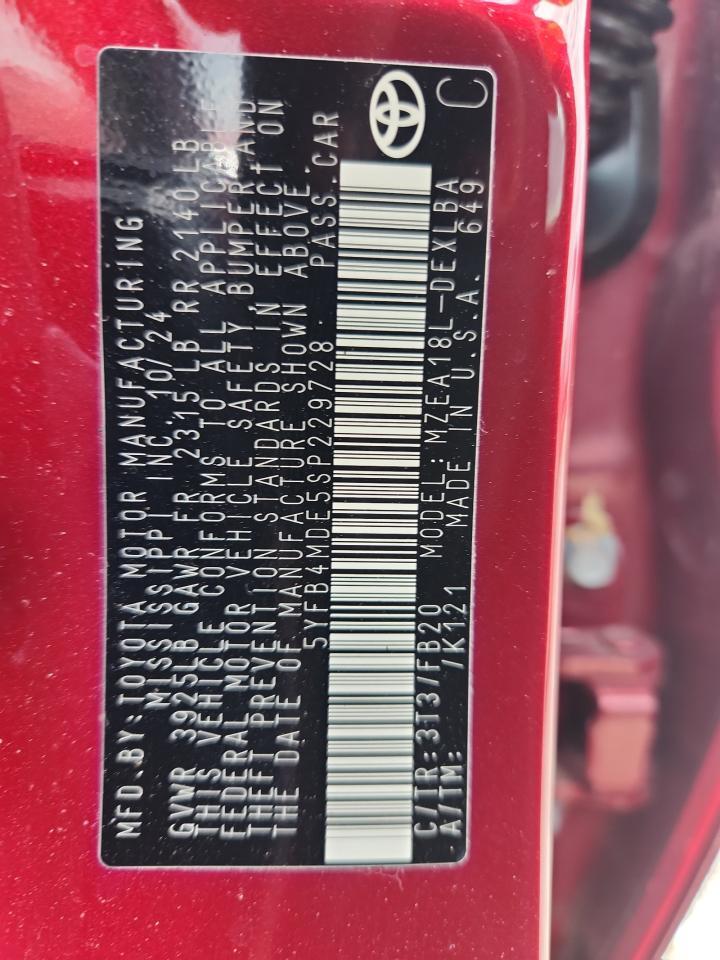 2025 TOYOTA COROLLA
