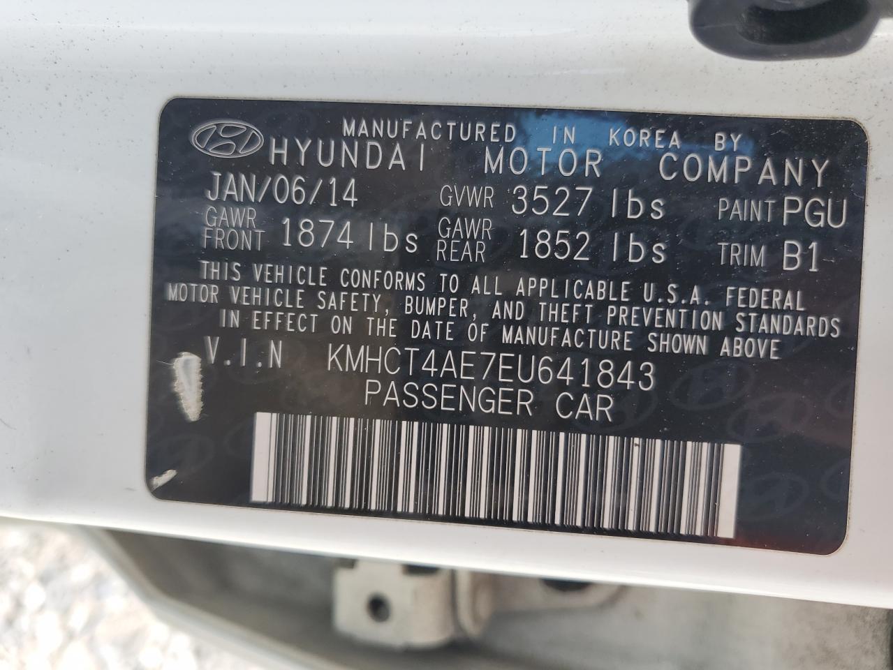 2014 HYUNDAI ACCENT