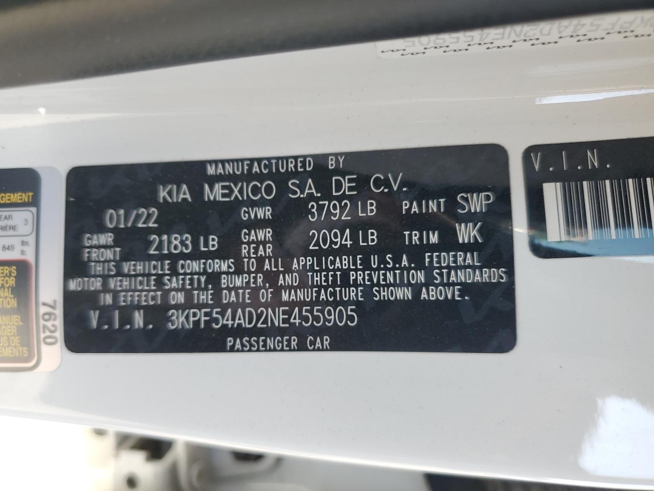 2022 KIA FORTE