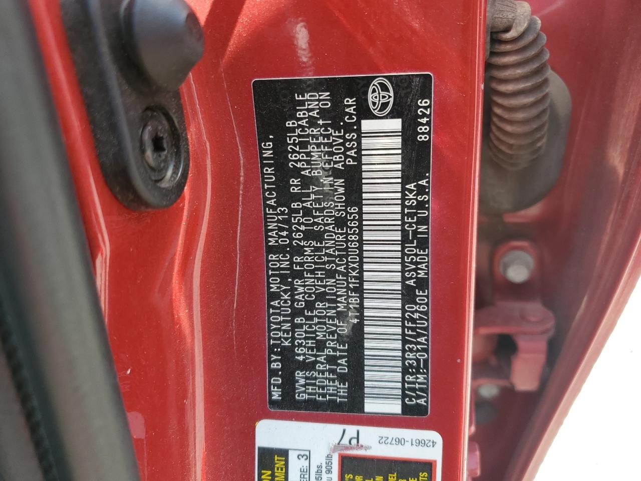 2013 TOYOTA CAMRY