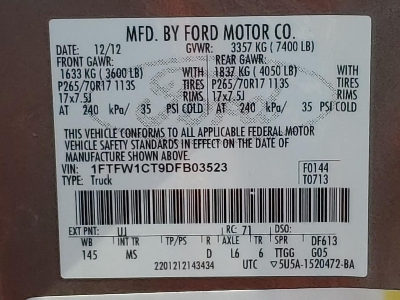 2013 FORD F-150