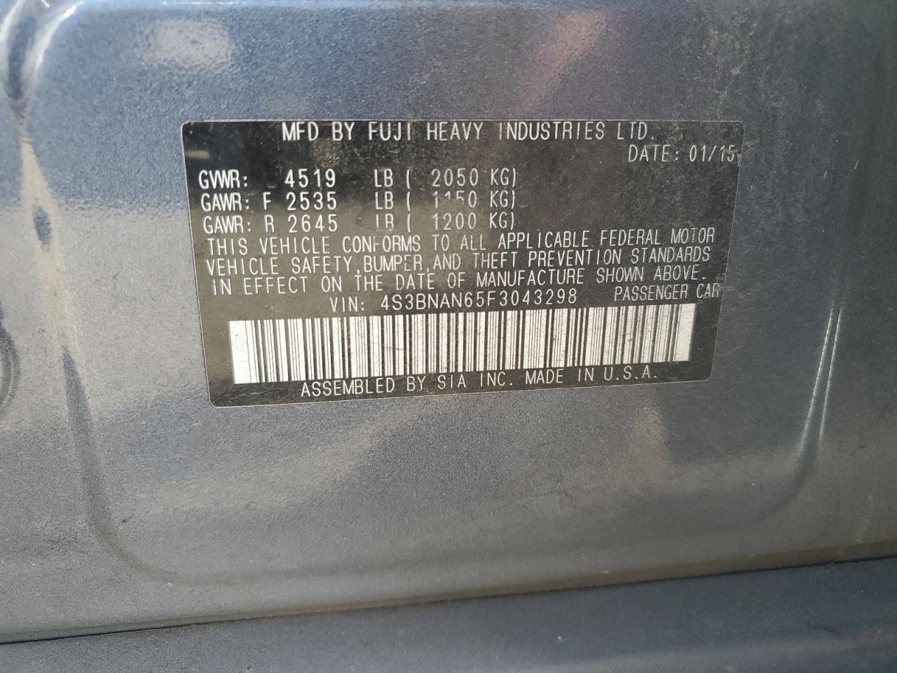 2015 SUBARU Legacy