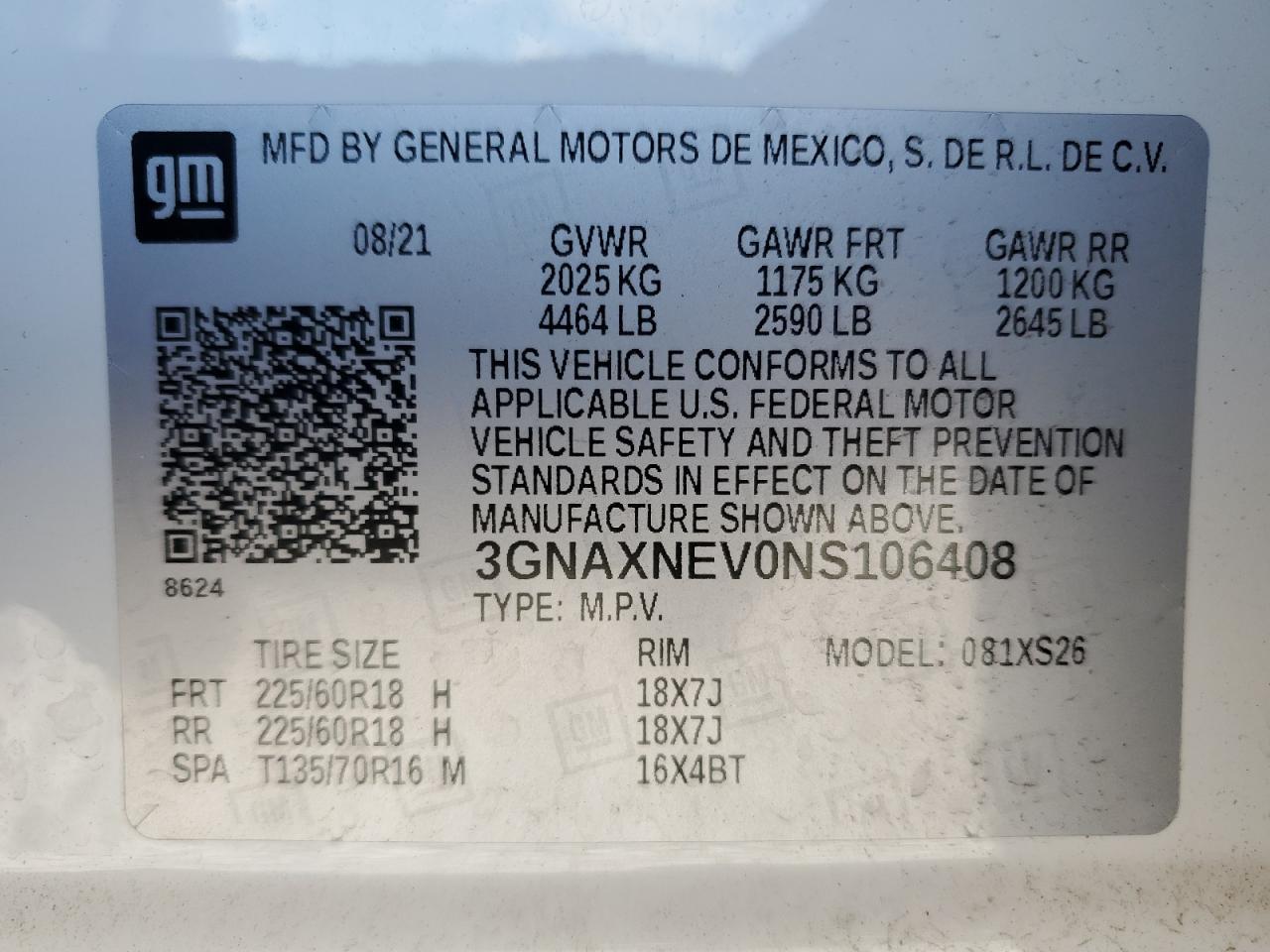 2022 CHEVROLET EQUINOX