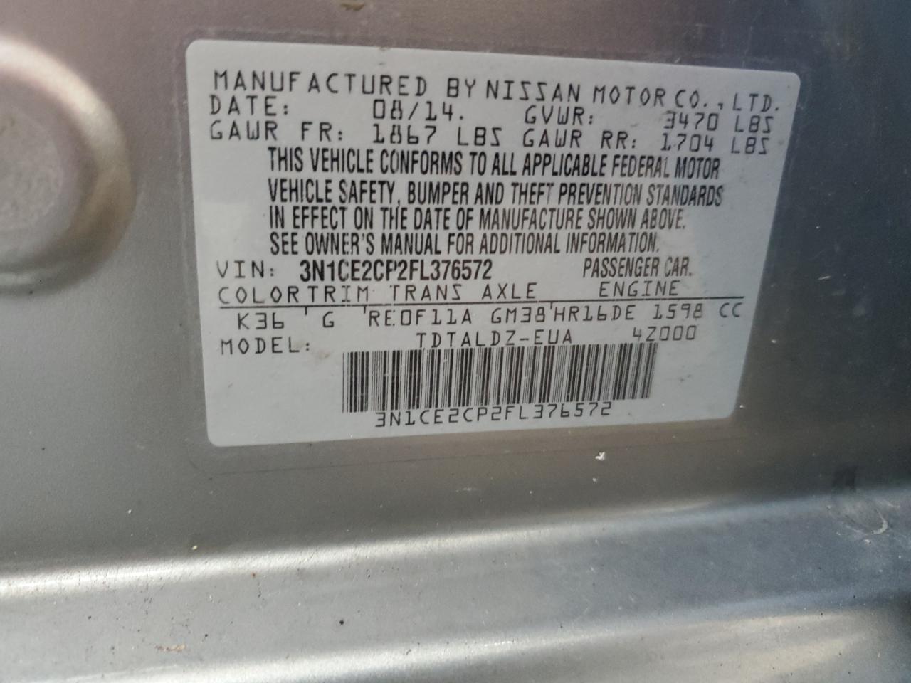 2015 NISSAN Versa Note