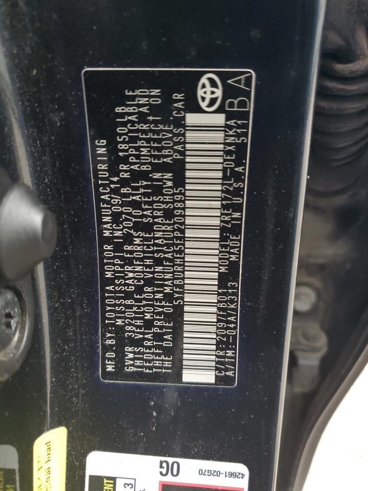 2015 TOYOTA COROLLA
