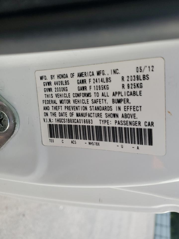 2012 HONDA ACCORD