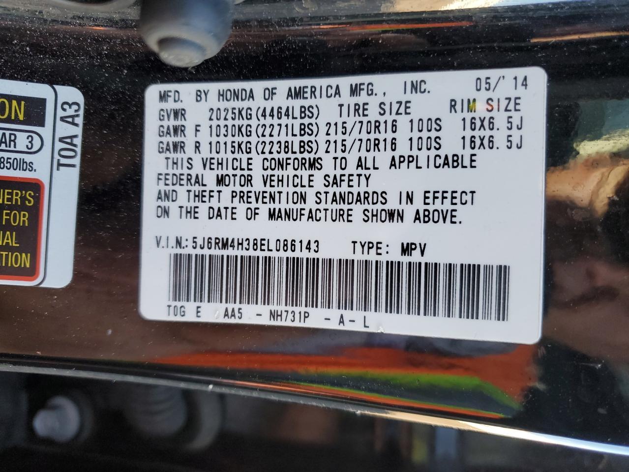 2014 HONDA CR-V
