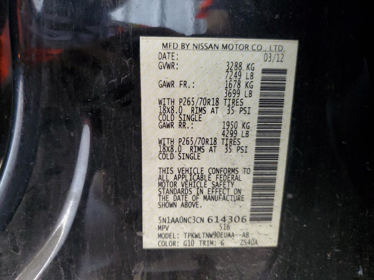 2012 NISSAN Armada