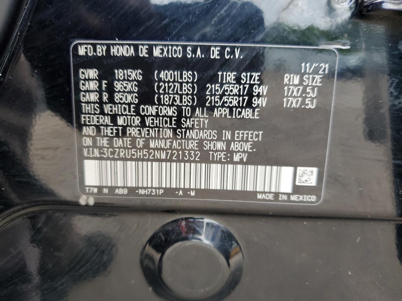 2022 HONDA HR-V