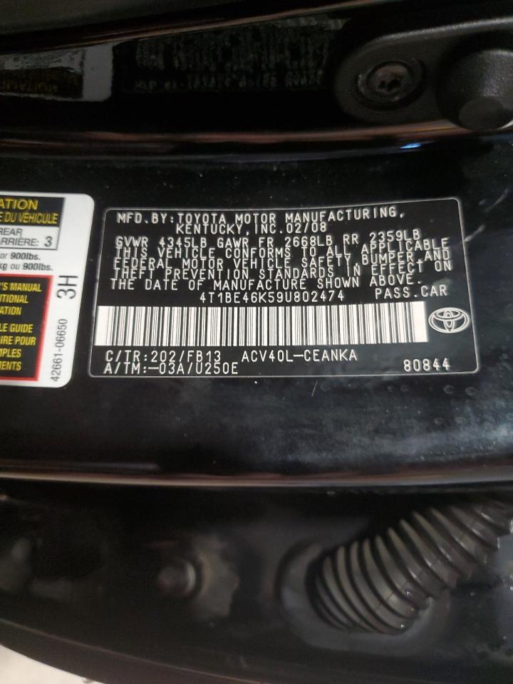 2009 TOYOTA CAMRY