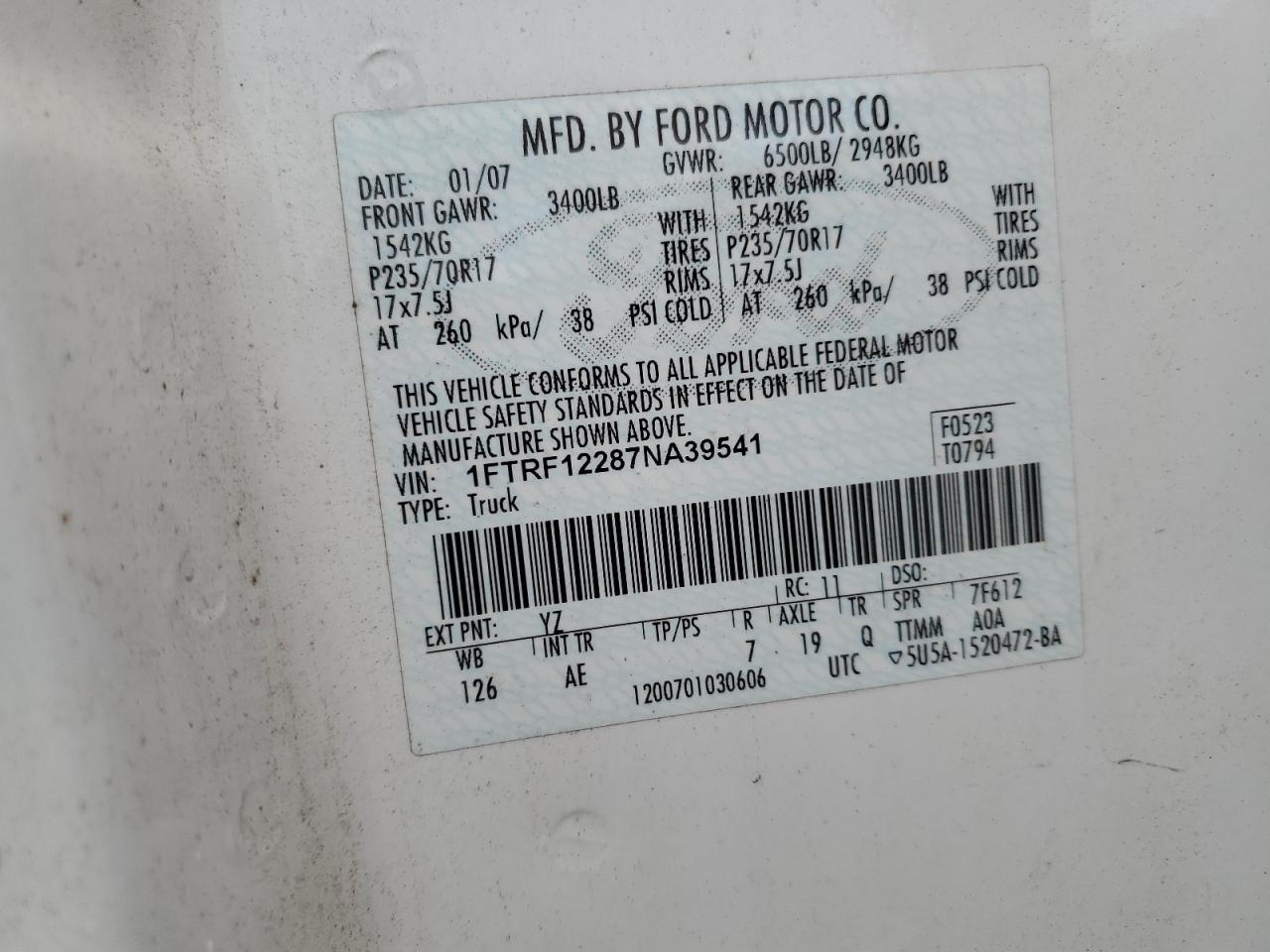 2007 FORD F-150