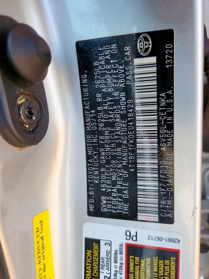 2014 TOYOTA CAMRY