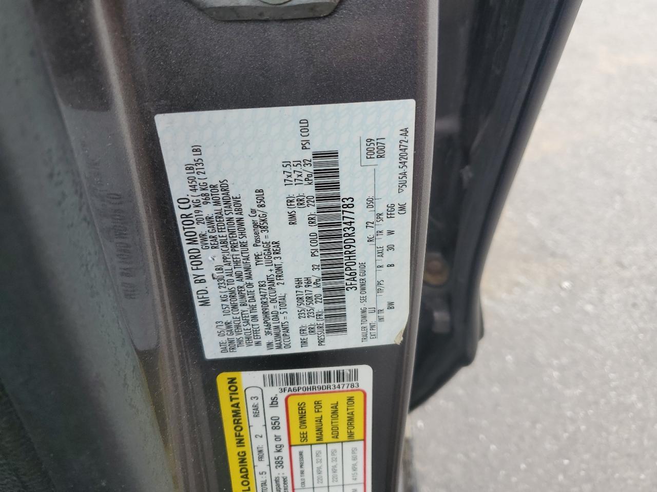 2013 FORD FUSION