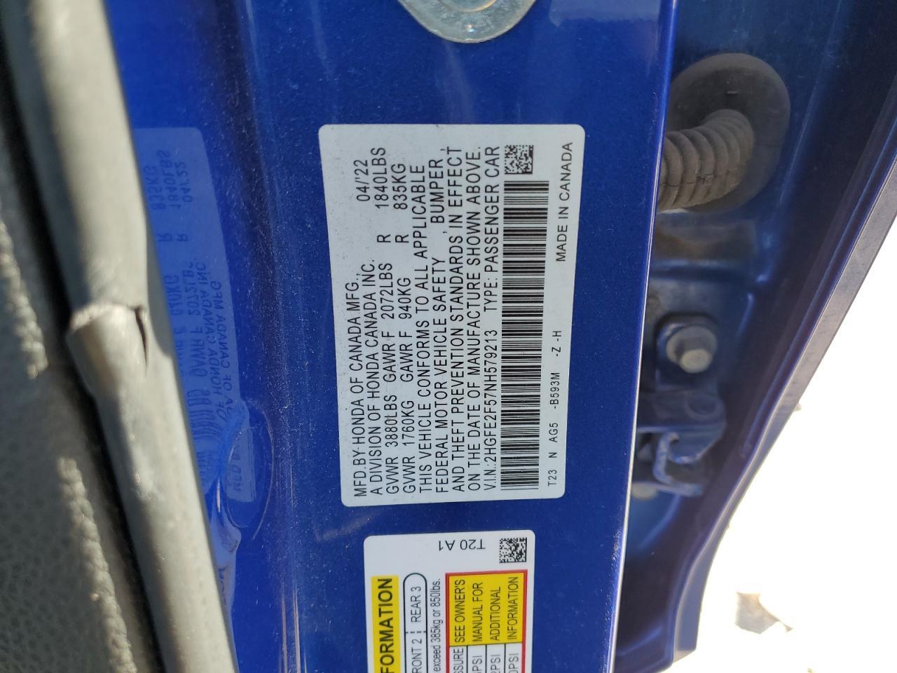 2022 HONDA CIVIC