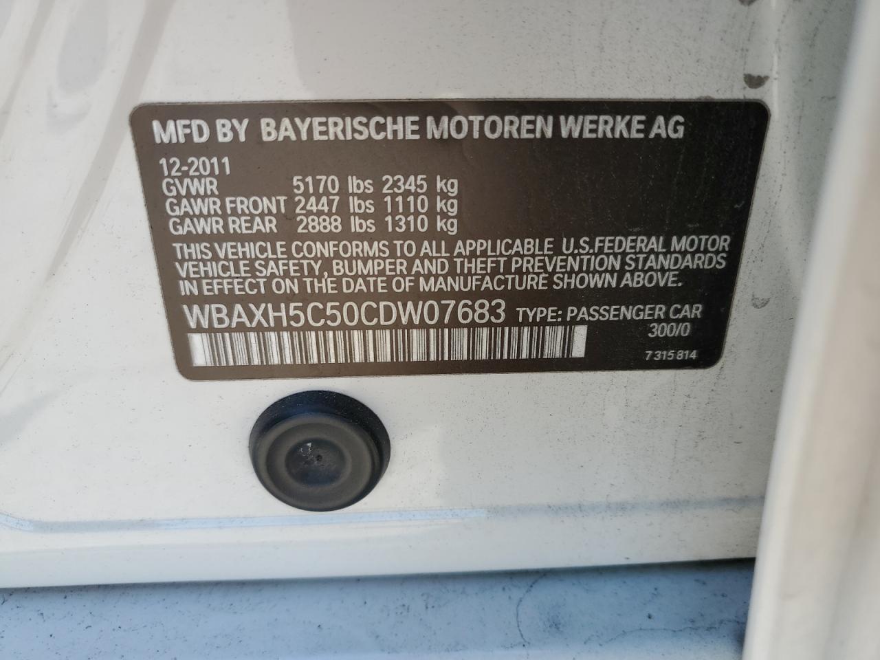 2012 BMW 5 series