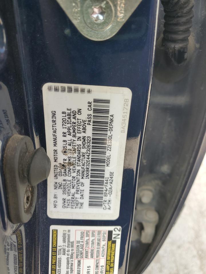 2004 TOYOTA COROLLA